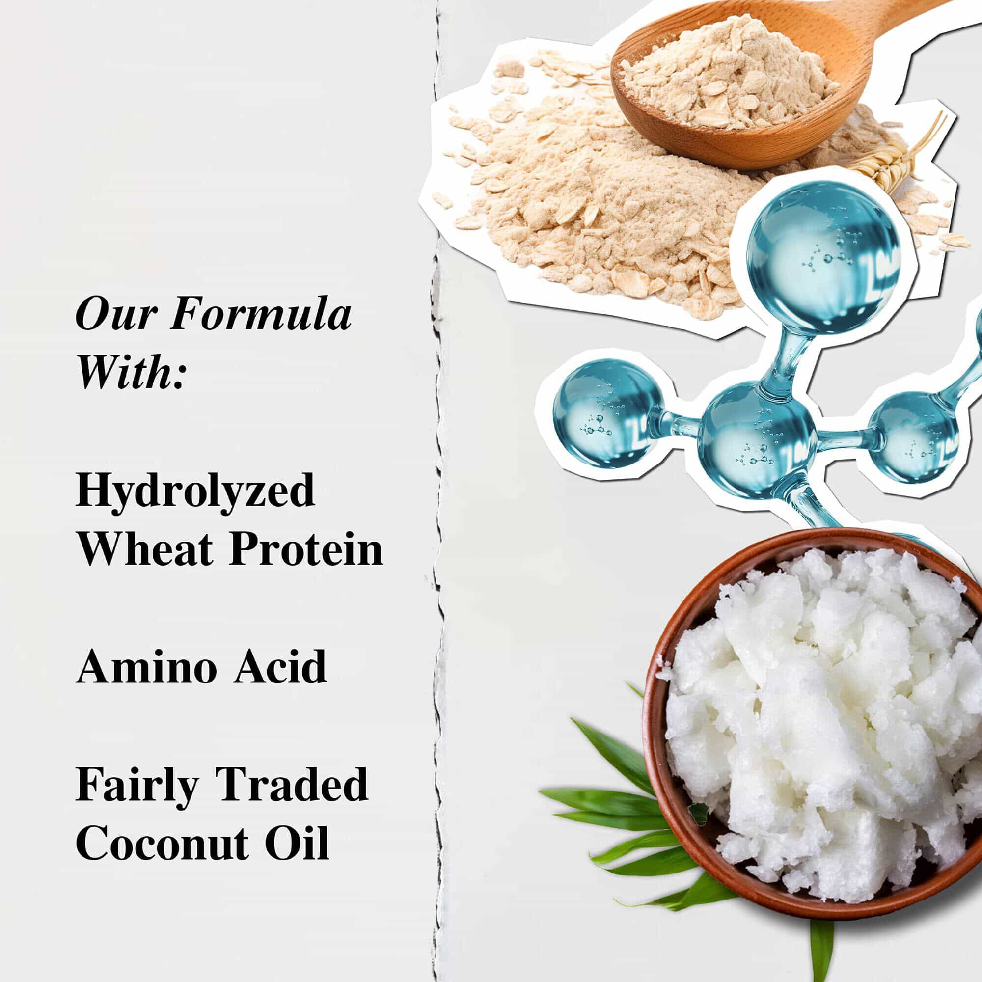 Съставки на шампоана Kiehl's Amino Acid Shampoo - Хидролизиран пшеничен протеин, аминокиселини, кокосово масло от справедлива търговия