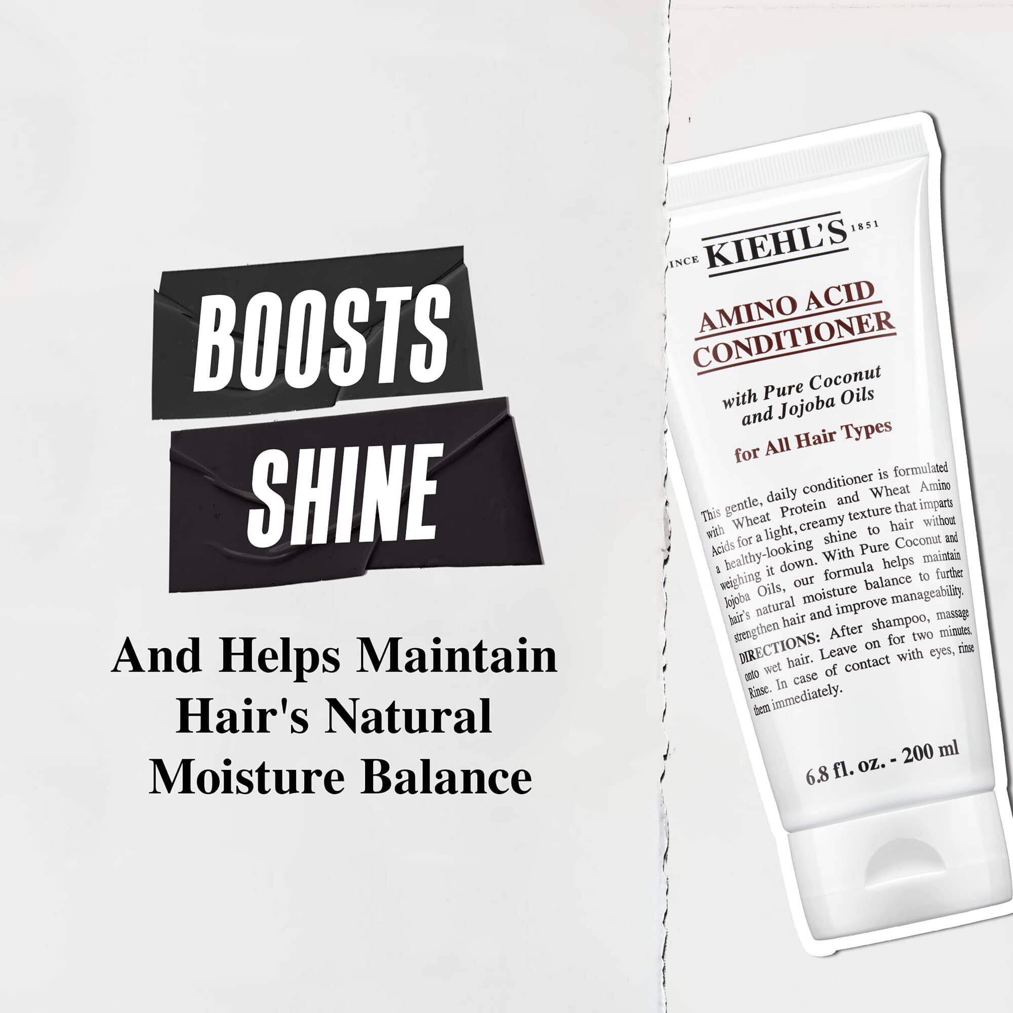 Kiehl's Amino Acid Conditioner – засилва блясъка и помага за поддържане на естествения баланс на влагата в косата