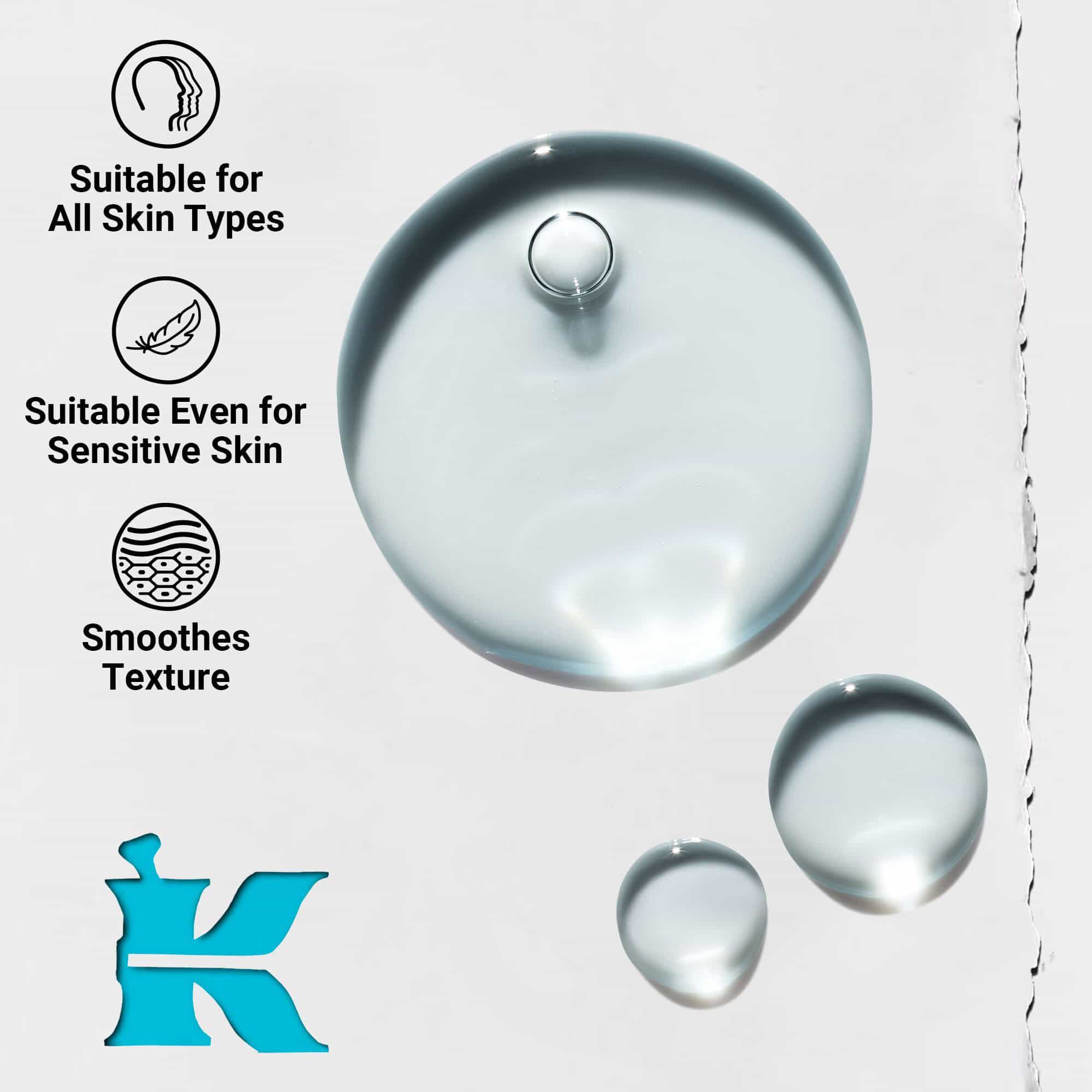 Близък план на текстурата на Clearly Corrective Triple Acid Peel, показващ бистри течни капки и мехурчета.