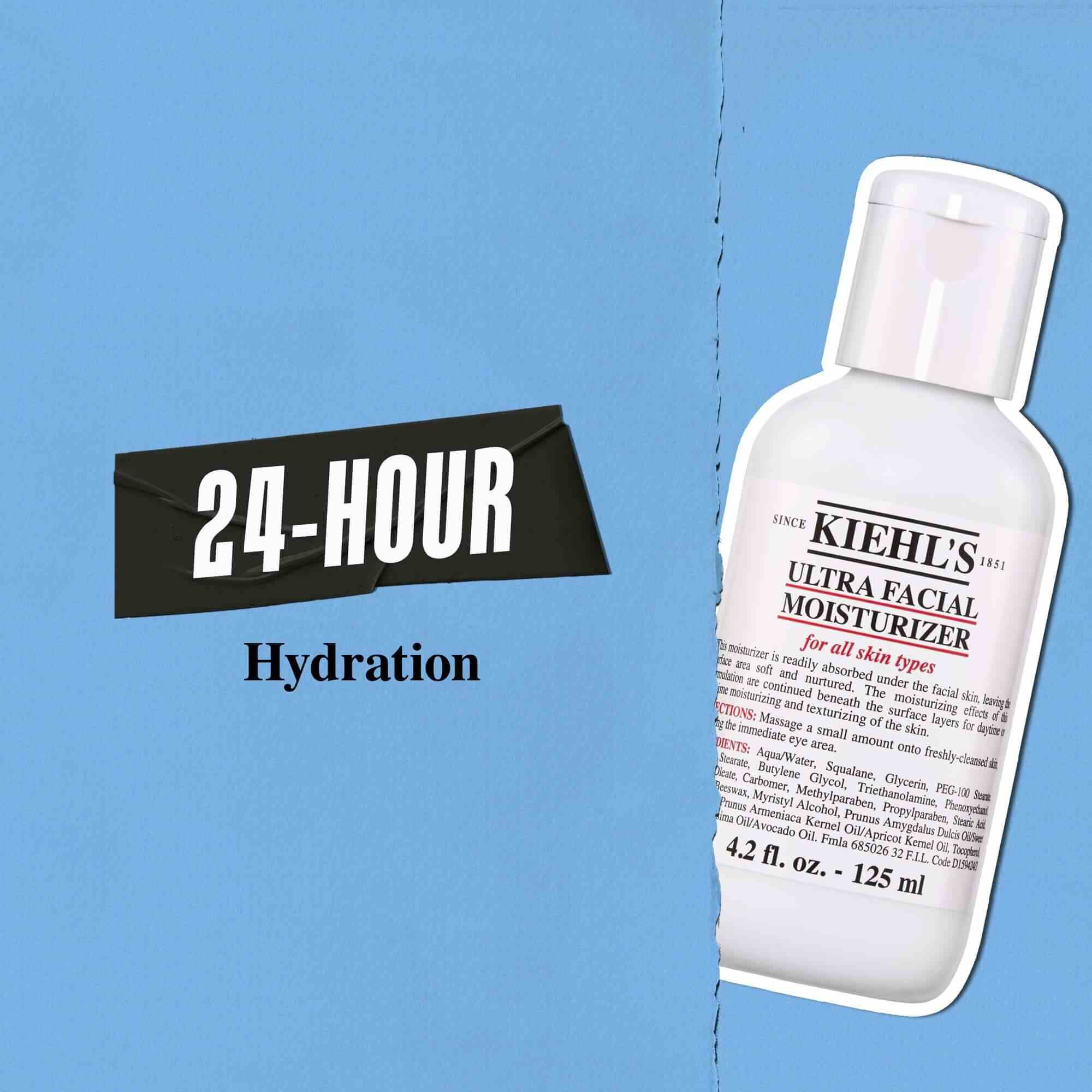 Kiehl's Ultra Facial Moisturizer осигурява 24-часова хидратация