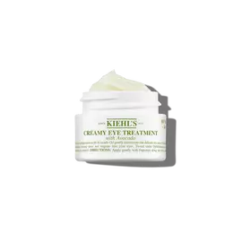 Снимка на отворен буркан Kiehl's Creamy Eye Treatment с авокадо