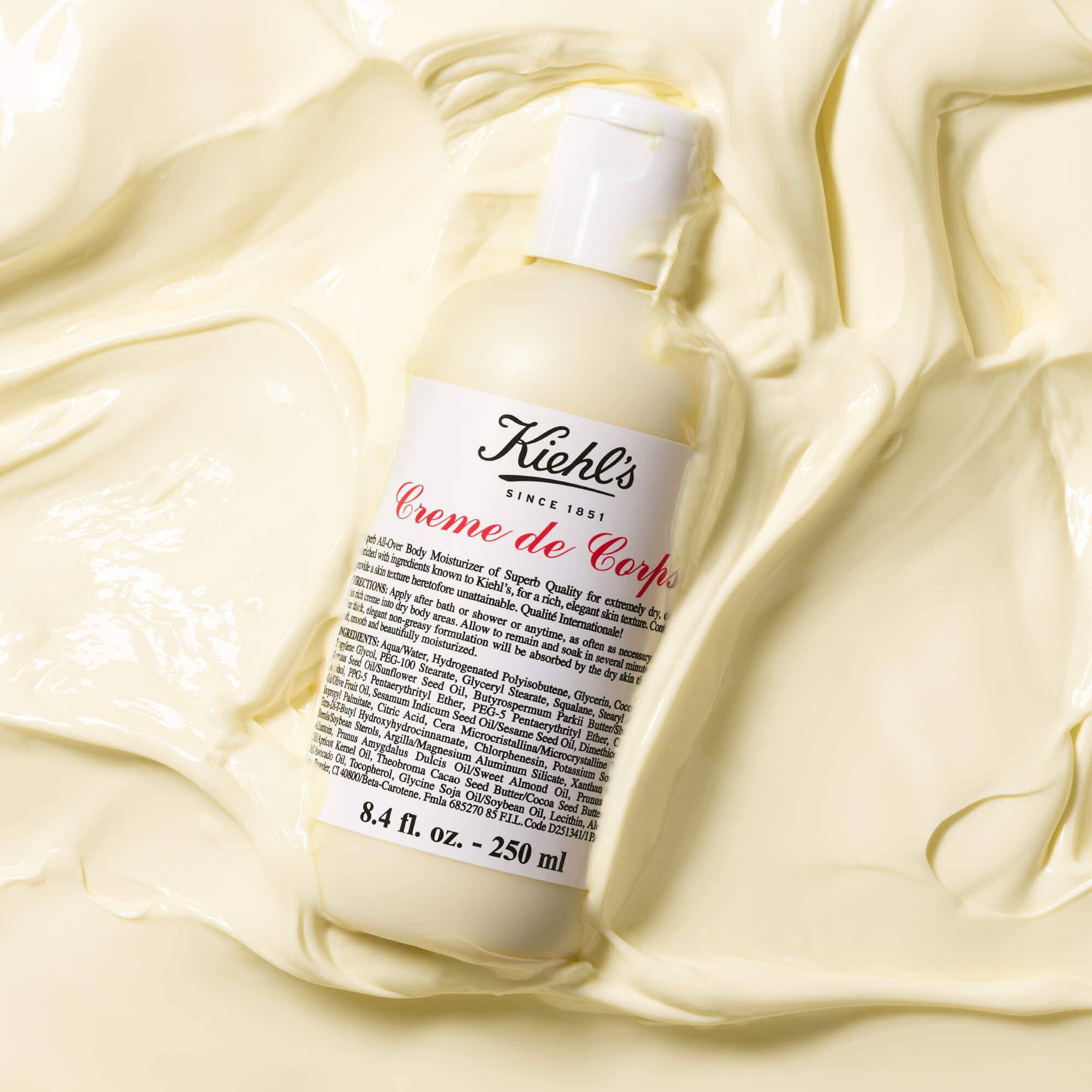 Бутилка Kiehl's Creme de Corps в голямо количество текстуриран лосион за тяло